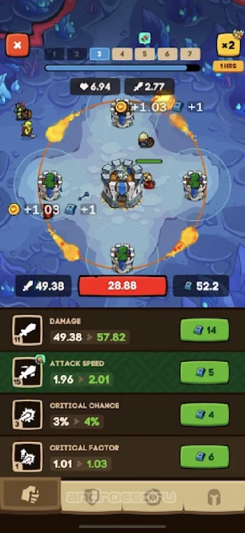 Apexlands- idle tower defense - скриншот 2