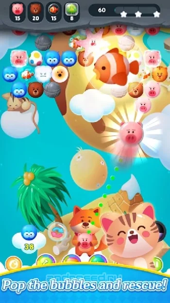 Bubble Shooter : Animals Pop - скриншот 1