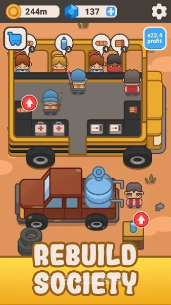 Idle Outpost: Tycoon Clicker - скриншот 2