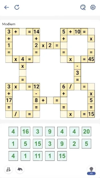 Математические игры Crossmath - скриншот 1