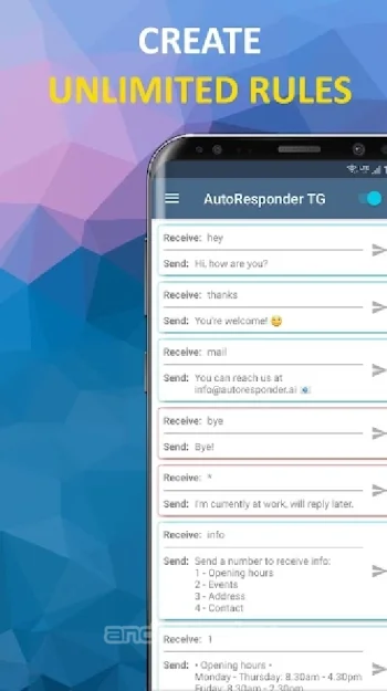 Автоответчик для Telegram - скриншот 3
