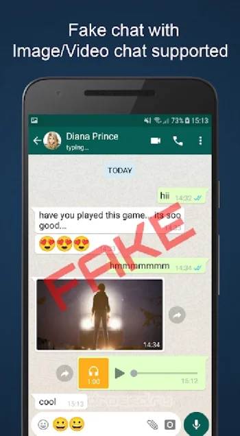 Fake Chat WhatsMock Text Prank - скриншот 1