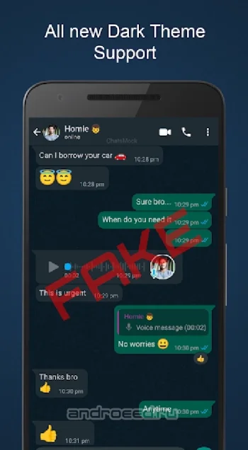 Fake Chat WhatsMock Text Prank - скриншот 3