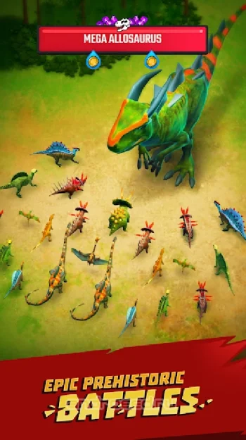 Jurassic Warfare: Dino Battle - скриншот 1