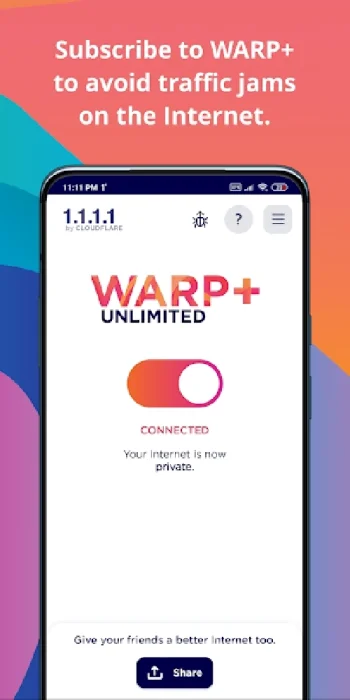 1.1.1.1 + WARP: Safer Internet - скриншот 3