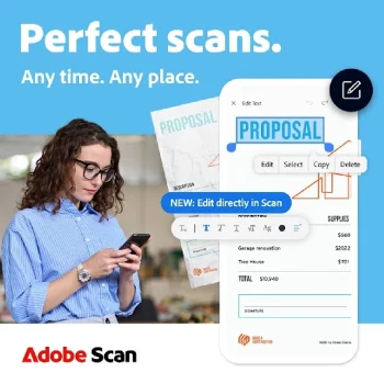 Adobe Scan: сканирование PDF, OCR - скриншот 1