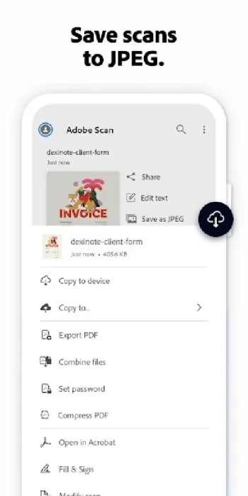 Adobe Scan: сканирование PDF, OCR - скриншот 4