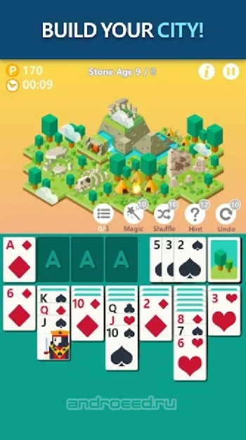 Age of solitaire : City Building Card game - скриншот 1
