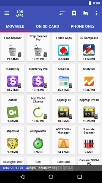 AppMgr III (App 2 SD) - скриншот 1