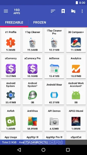 AppMgr III (App 2 SD) - скриншот 3