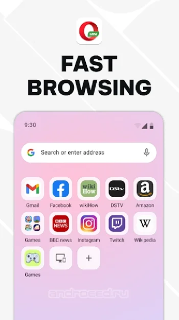Браузер Opera Mini - скриншот 1