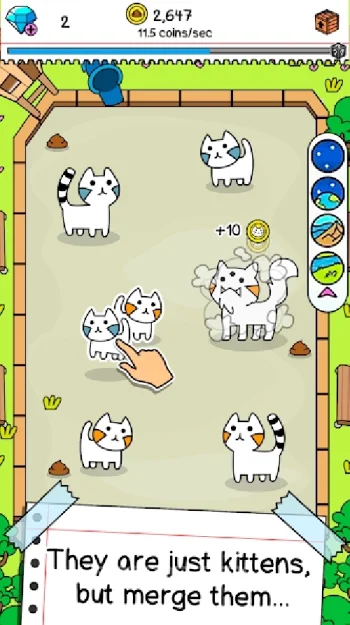 Cat Evolution: Merge Simulator - скриншот 1