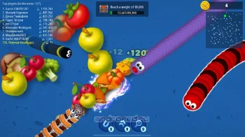 Червячная Зона .io Онлайн Игра - скриншот 2