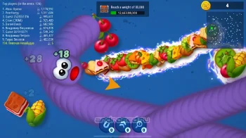 Червячная Зона .io Онлайн Игра - скриншот 3