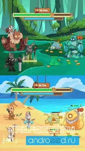 Clicker Cats - RPG Idle Heroes - скриншот 1