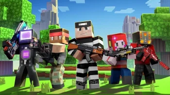 Cops N Robbers:Pixel Craft Gun - скриншот 1