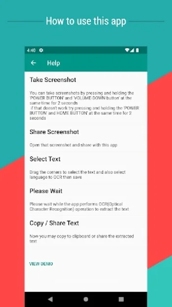 Copy Text On Screen - скриншот 1