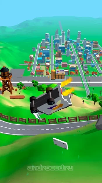 Crash Delivery: разбей машину прыжком с трамплина - скриншот 3