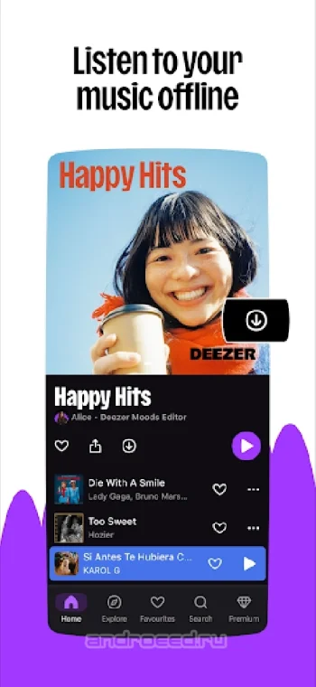 Deezer: Музыка, плейлисты и радио плеер - скриншот 4