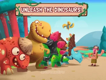 Dino Bash - Dinos vs Cavemen - скриншот 2
