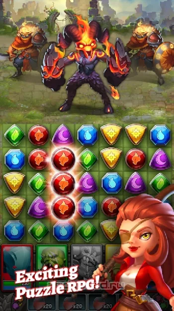 Dragon Strike: Puzzle RPG - скриншот 1