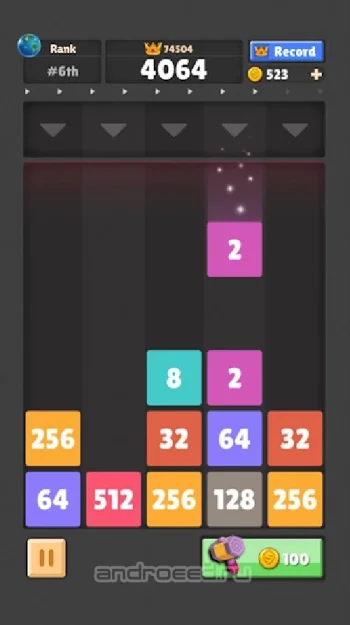 Drop The Number : Merge Game (Бросьте число) - скриншот 2