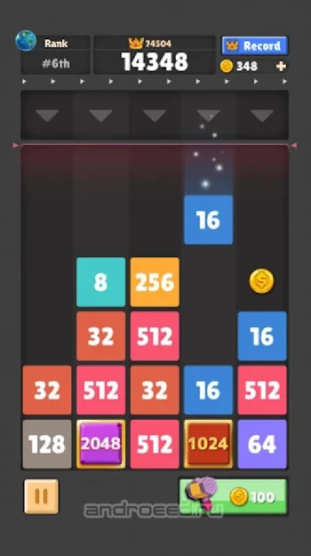 Drop The Number : Merge Game (Бросьте число) - скриншот 3
