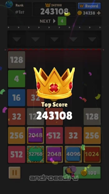 Drop The Number : Merge Game (Бросьте число) - скриншот 4
