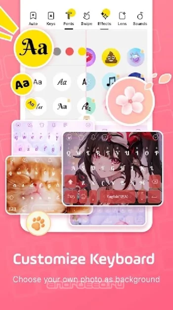 Эмодзи Клавиатура Facemoji: Emoji, смайлики, GIFs - скриншот 1