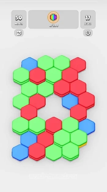 HexaBlast Puzzle - Sort Colors - скриншот 2