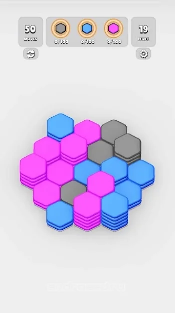 HexaBlast Puzzle - Sort Colors - скриншот 3