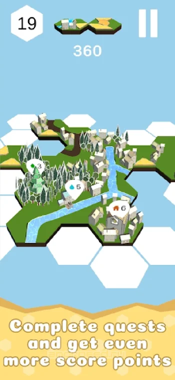 Hexatopia: the puzzle game - скриншот 3