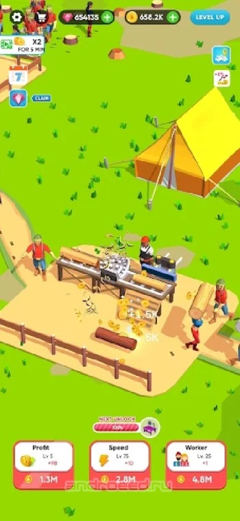 Idle Lumber Mill - скриншот 2