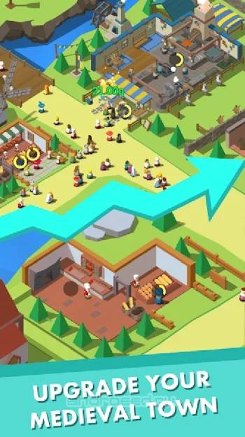 Idle Medieval Town - Tycoon, Clicker, Medieval - скриншот 2