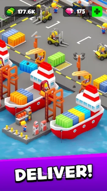Idle Port Tycoon - скриншот 1