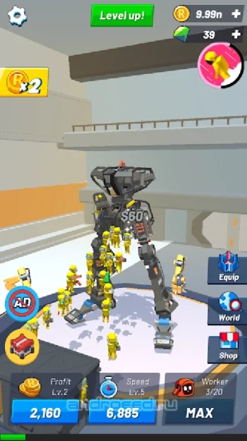 Idle Robot Inc - Idle, Tycoon & Simulation - скриншот 1