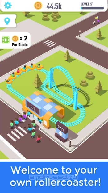 Idle Roller Coaster - скриншот 1