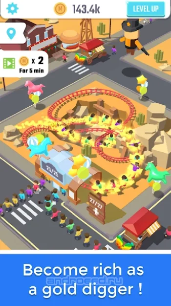 Idle Roller Coaster - скриншот 4