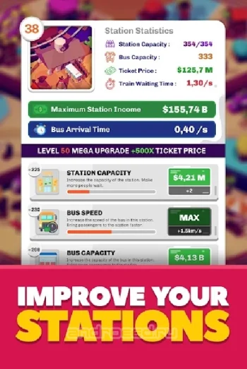 Idle Train Station Tycoon : Money Clicker Inc. - скриншот 3