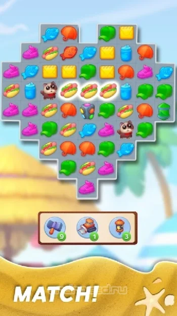 Match Town Makeover: Играй 3 в ряд и строй курорт - скриншот 2