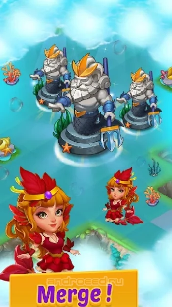 Merge Mermaids-design home&create magic fish life. - скриншот 1