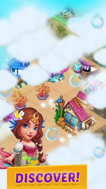 Merge Mermaids-design home&create magic fish life. - скриншот 3