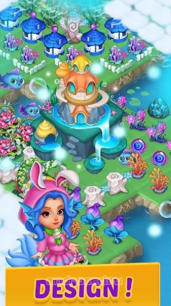 Merge Mermaids-design home&create magic fish life. - скриншот 5