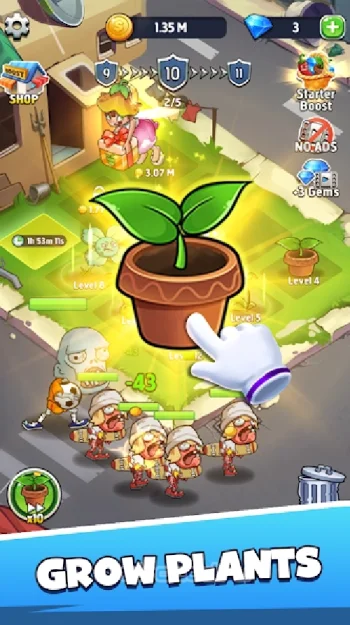 Merge Plants - Zombie Defense - игра зомби - скриншот 1