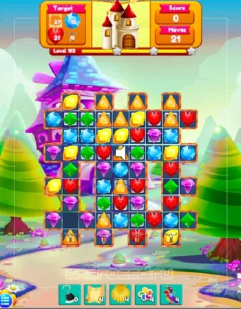 Mermaid Treasure Hunting(No ads) - Match3 puzzle - скриншот 1