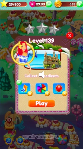 Mermaid Treasure Hunting(No ads) - Match3 puzzle - скриншот 2