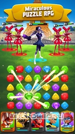 Miraculous Puzzle Hero Match 3 - скриншот 1