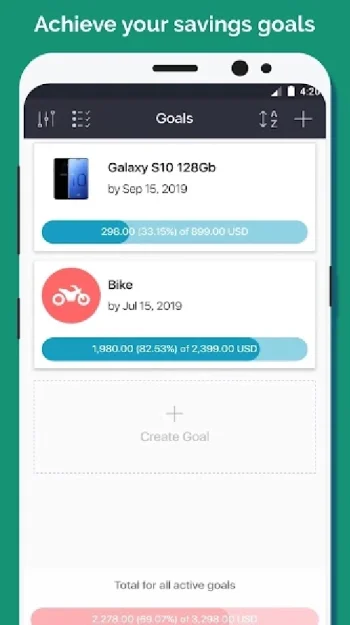 Money Box: Savings Goals - скриншот 1