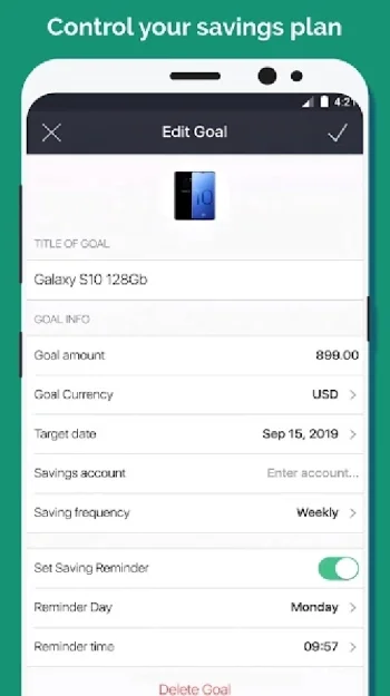 Money Box: Savings Goals - скриншот 3