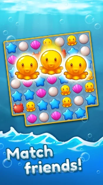 Ocean Friends : Match 3 Puzzle - скриншот 1